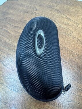 Oakley Black Textured Hard Shell Sunglass Case with Silver Logo